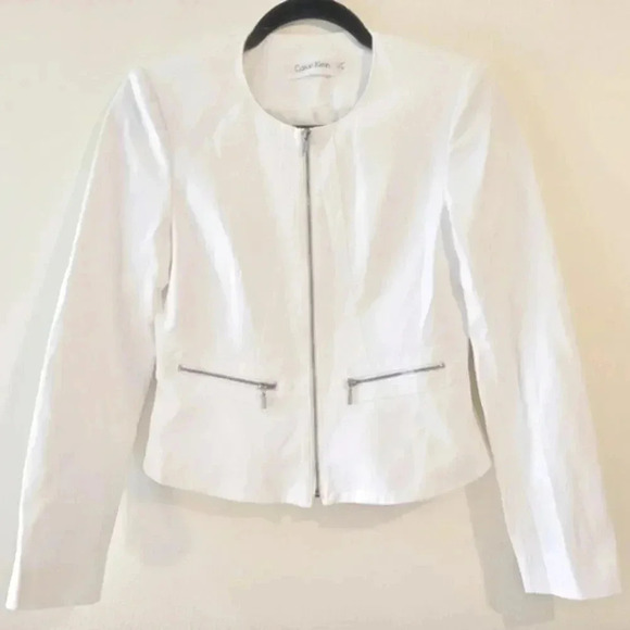Calvin Klein Cropped Suit Jacket - Picture 1 of 6